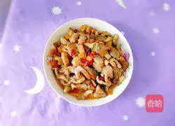 Illustration of how to make fried mushrooms with sea fish 16