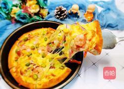 培根虾仁芝士披萨的做法图解12