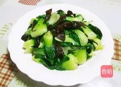 黑木耳炒青菜的做法图解10