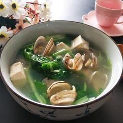 小白菜蚶子豆腐汤的做法[图]
