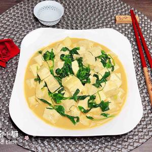 蟹黄豌豆苗豆腐汤