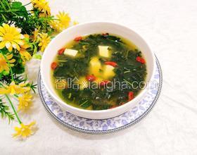 芝麻葉枸杞豆腐湯