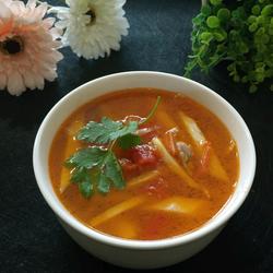 番茄肉丝茭白汤的做法[图]