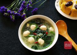菠菜丸子粉丝汤的做法图解12