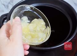 桃胶皂角米炖牛奶的做法图解5