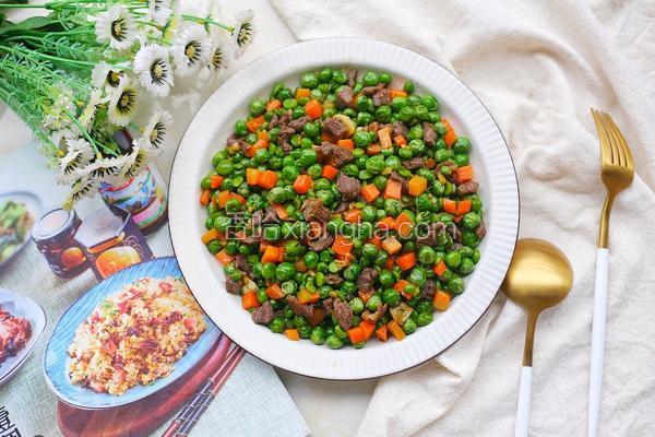 营养美味的豌豆炒牛肉