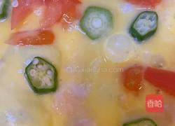番茄鸡肉秋葵厚蛋烧的做法图解11
