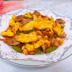 鸡蛋蒜苔炒肉的做法[图]