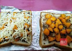 黑巧黄桃芝士烤土司的做法图解3