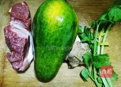 Papaya meat soup recipe 1