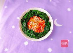 胡萝卜拌菠菜的做法图解1