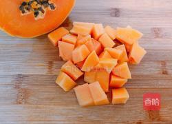 木瓜炖牛奶的做法图解3