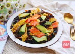 低脂低卡的黄瓜木耳炒鸡蛋的做法图解11