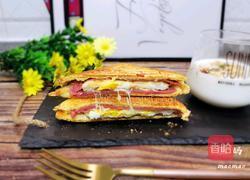 火腿鸡蛋芝士三明治的做法图解15