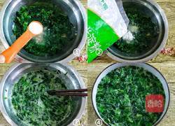 菠菜蒸鸡蛋 冬日营养菜的做法图解2