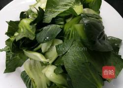 青菜炒香菇的做法图解1