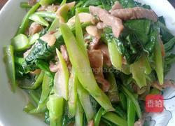 蚝油牛柳菜芯的做法图解9