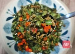 榄菜肉末四季豆的做法图解8