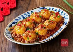 团团圆圆肉末土豆球的做法图解12