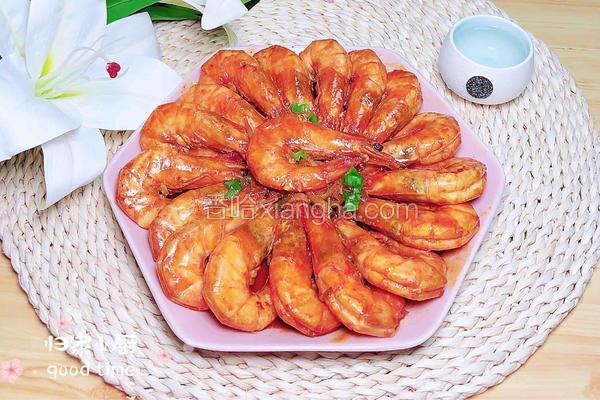 茄汁油焖大虾
