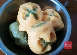 胡萝卜菠菜双色馒头的做法图解8