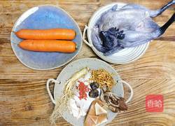 人参虫草花响螺胡萝卜乌鸡汤的做法图解1