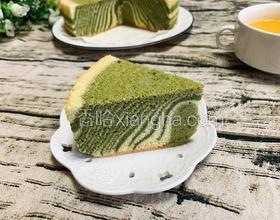抹茶斑馬紋戚風蛋糕