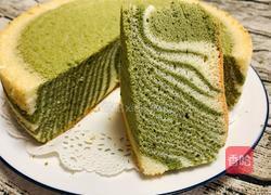抹茶斑马纹戚风蛋糕的做法图解16