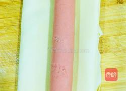 豆皮火腿卷的做法图解3