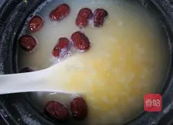 Illustration of how to make corn dregs porridge 8