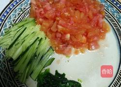番茄鸡蛋菠菜面块的做法图解4