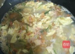 番茄鸡蛋菠菜面块的做法图解11