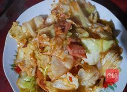 手撕包菜炒腊肉的做法图解11