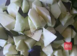 Illustration of how to cook eggplant and green pepper 1