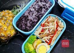 莲菜炒肉丝双色米便当的做法图解12