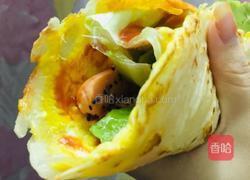 鸡蛋肠仔手抓饼的做法图解5