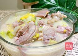 娃娃菜炖咸鹅的做法图解6