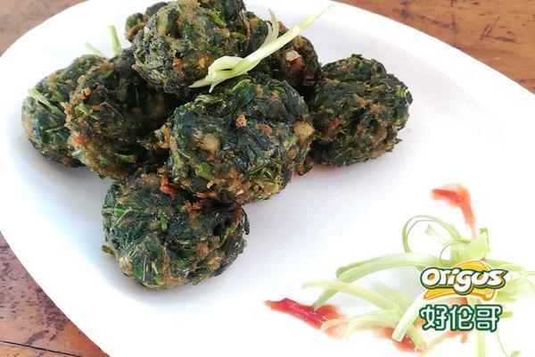 虾仁茼蒿丸