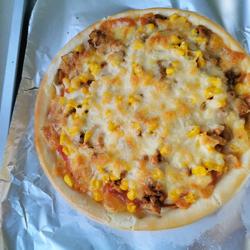 黑胡椒鸡肉玉米披萨的做法[图]