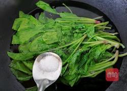 菠菜拌花生米的做法图解3