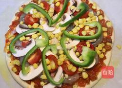 不用模具就能做的海陆至尊披萨的做法图解12