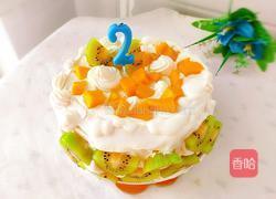 芒果猕猴桃生日蛋糕的做法图解1