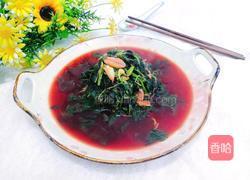 蒜香虾皮红苋的做法图解16