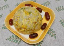 娃娃菜豌豆玉米蛋炒饭