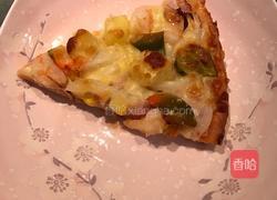 虾仁培根菠萝披萨的做法图解8