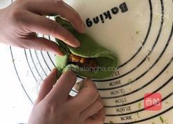 抹茶咸蛋黄肉松面包的做法图解6