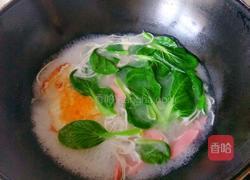 青菜火腿鸡蛋面的做法图解5