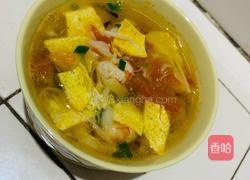 鲜虾素菜汤的做法图解3