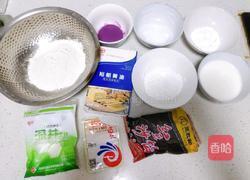 紫薯豆沙麻薯华夫饼的做法图解1