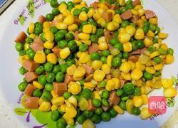 金玉鸿福（玉米甜豆炒火腿丁）的做法图解8